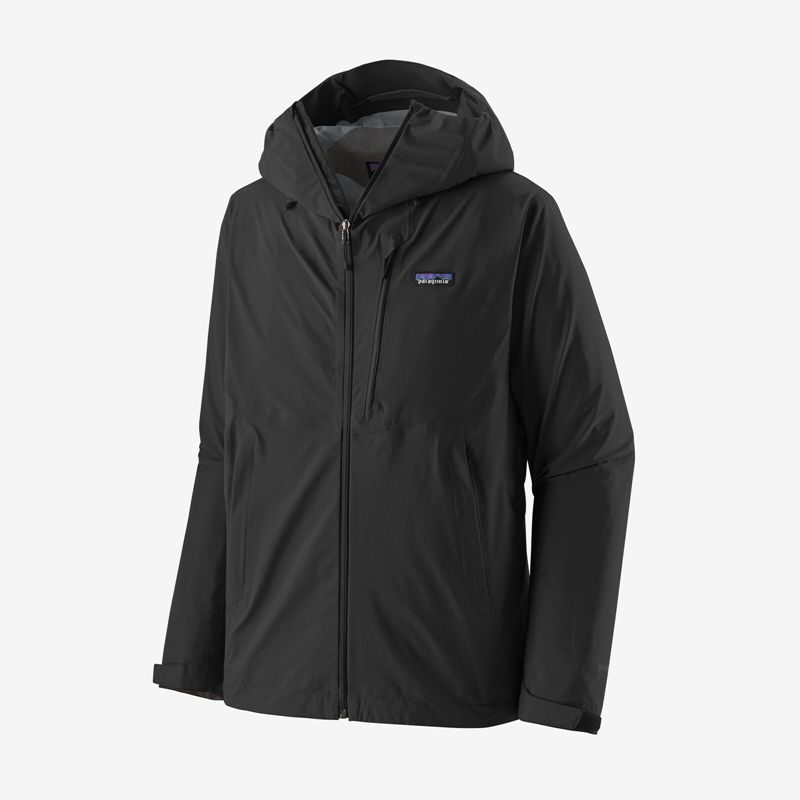 Black Patagonia Granite Crest Waterproof Rain Men's Jackets | HLPVGJ794