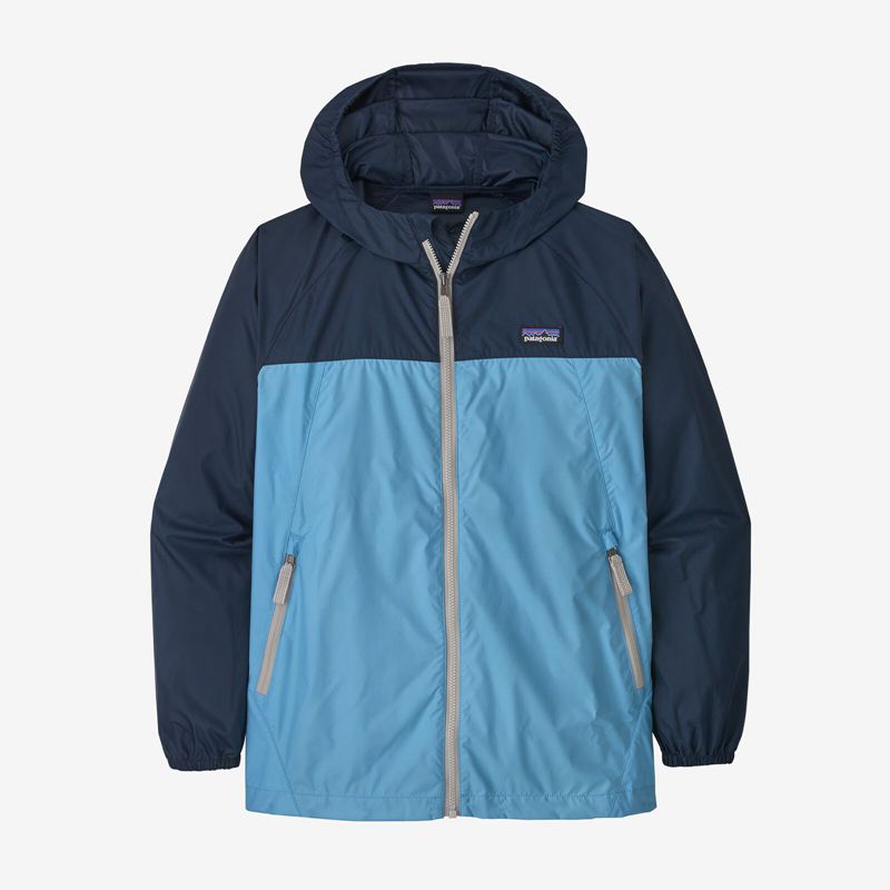 Blue Patagonia Light & Variable® Windbreaker Kids' Hoodie | ADZFOJ527