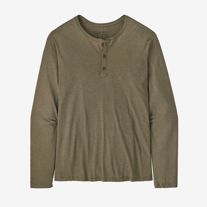 Olive Khaki Patagonia Regenerative Organic Certified™ Cotton Lightweight Henley Men's Shirts | BFVPJC490