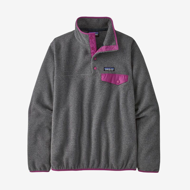 Pink Patagonia Lightweight Synchilla® Snap-T® Fleece Pullover Women's Jackets | WTAJHG403