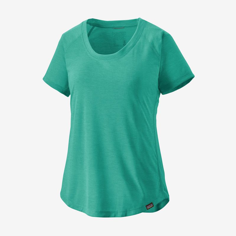 Turquoise Patagonia Capilene® Cool Trail Women's Shirts | EAUMGT410